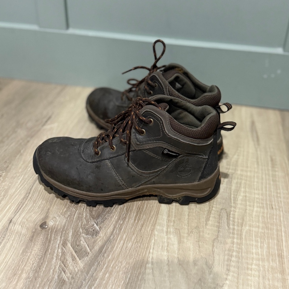 Timberland youth brown‎ hiking boots kids size 4.5 boys